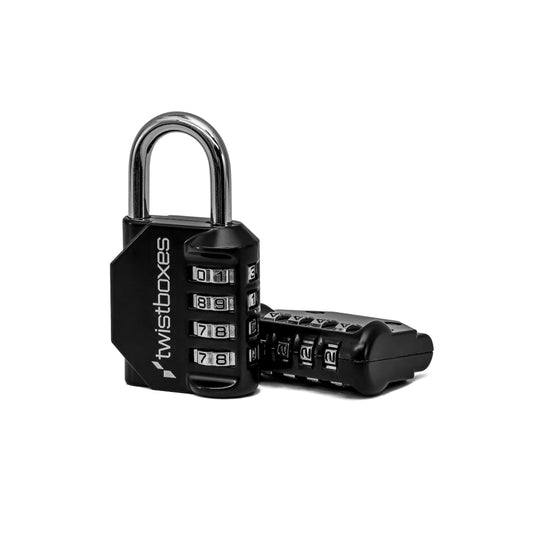 Twistboxes 4-digit weather-resistant combination padlocks 2-pack